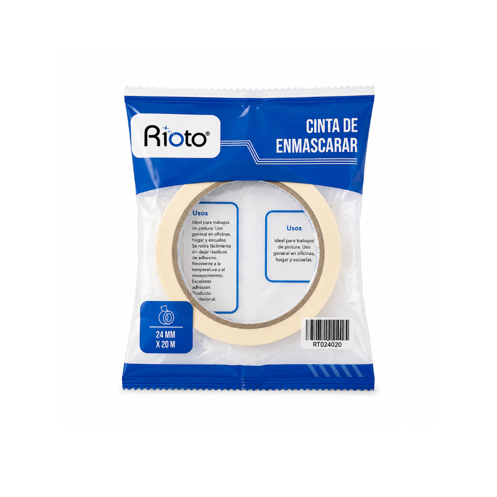 CINTA ENMASCARAR BLANCA 36MM X20MT RIOTO