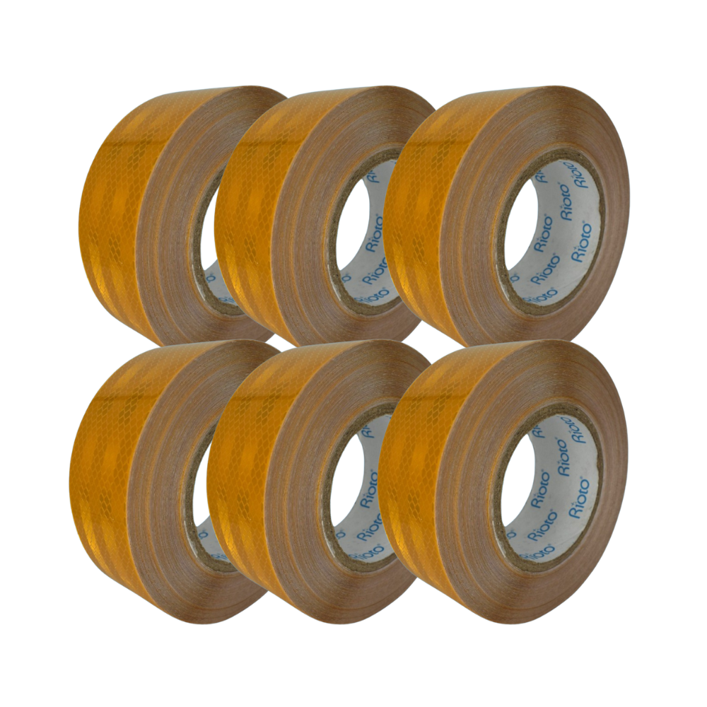 CINTA RIOTO REFLECTIVA AMARILLA 48MM X 25