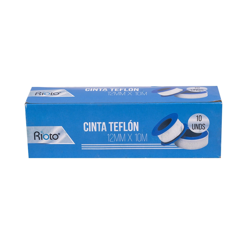 CINTA RIOTO TEFLON 12 MM X 10 MT - 15 MT X 10 UND
