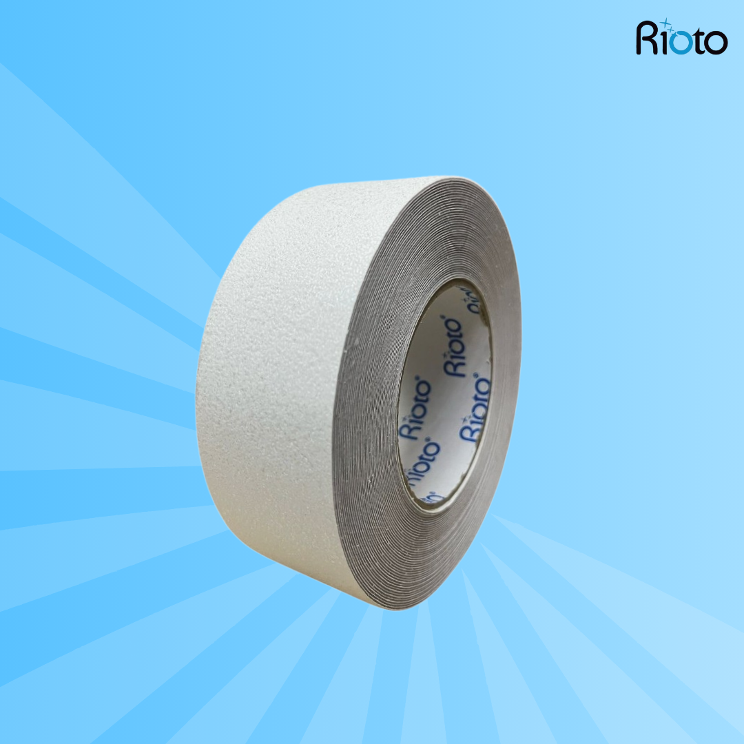 CINTA RIOTO ANTIDESLIZANTE TRANSPARENTE 50 MM X 5 MT y 15 MT