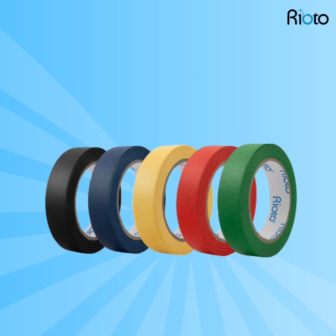 CINTA RIOTO ENMASCARAR COLORES 24MM X 40MT