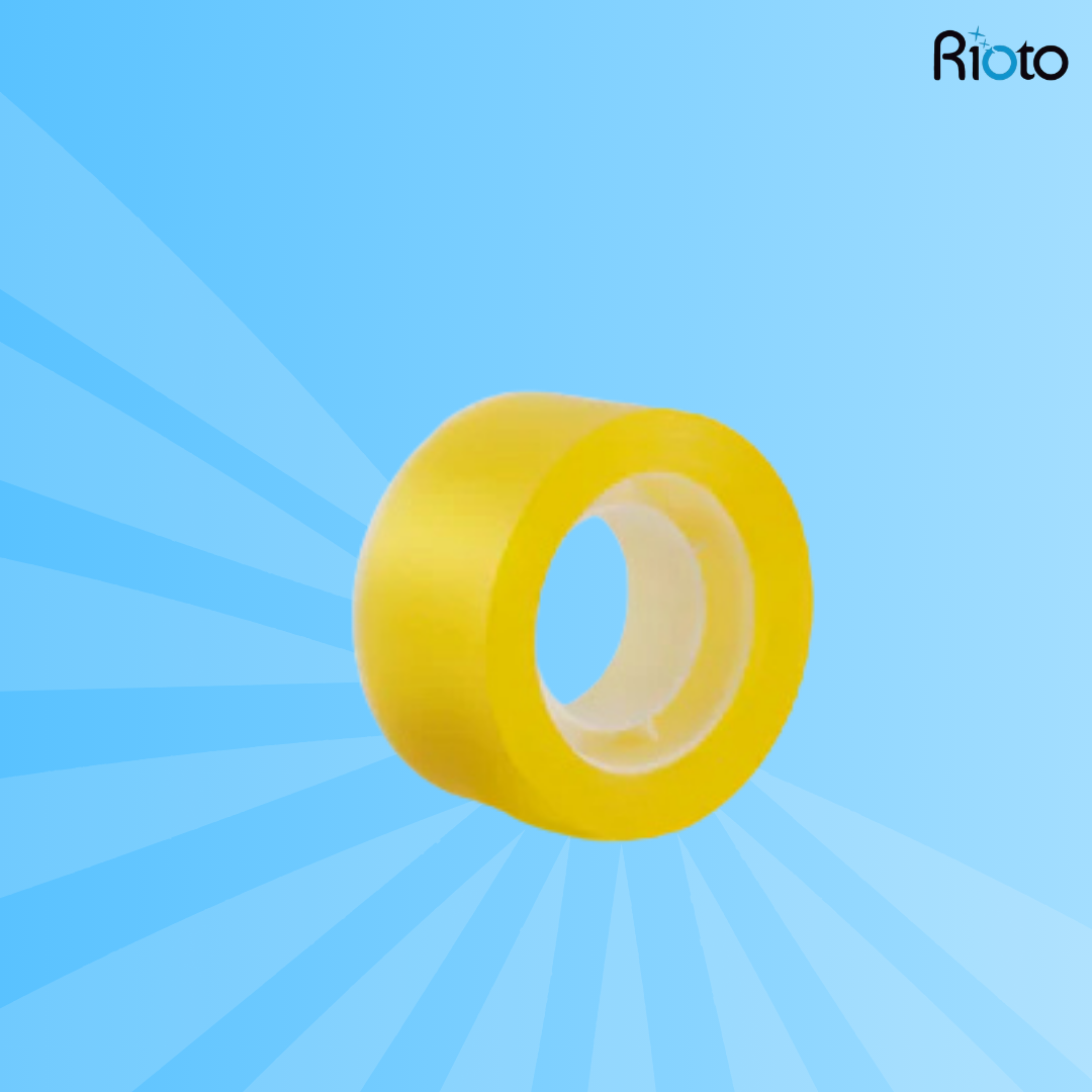 CINTA RIOTO TUBO TRANSPARENTE 18mm X 20 MT X 8 UND