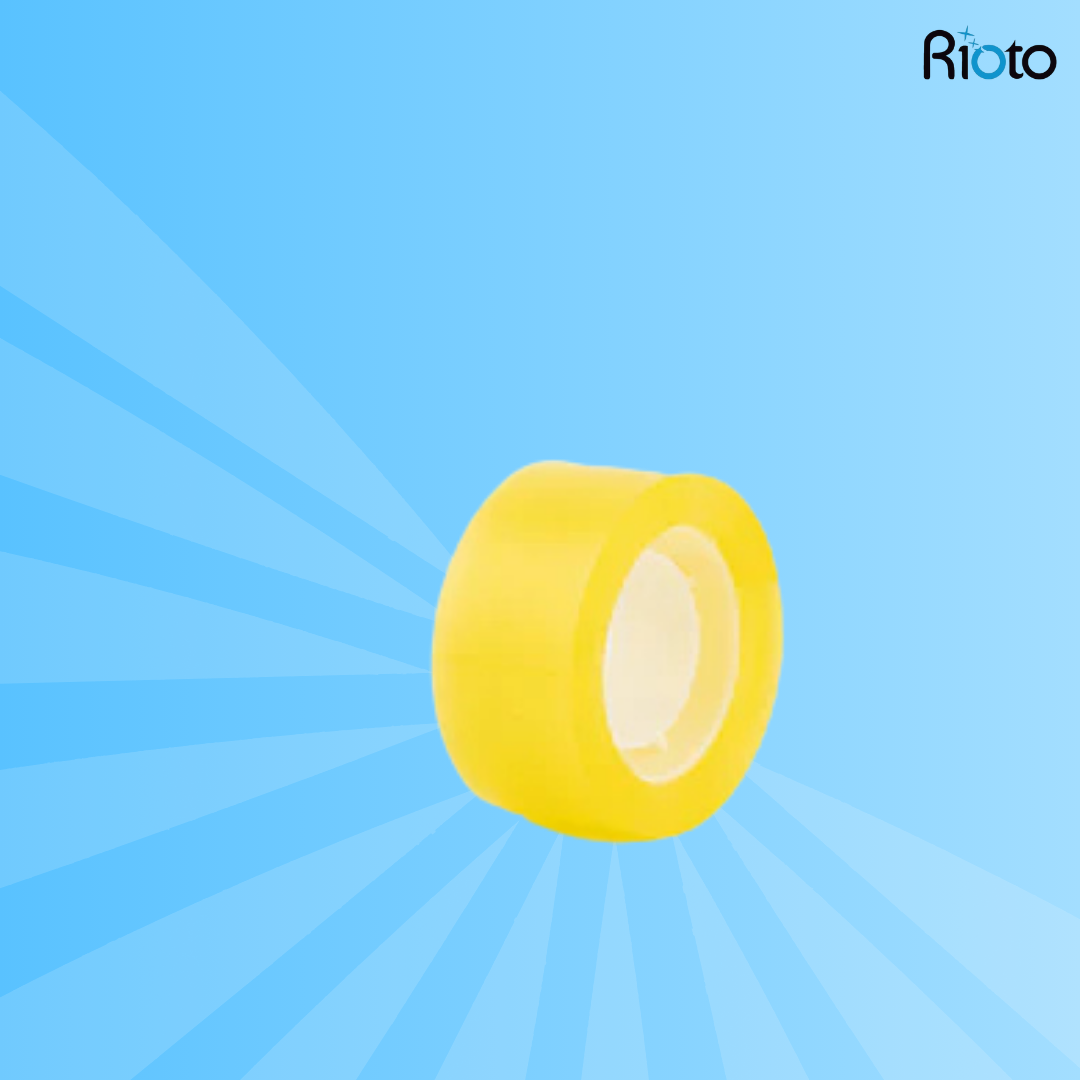 CINTA RIOTO TUBO TRANSPARENTE 24mm X 20 MT X 6 UND