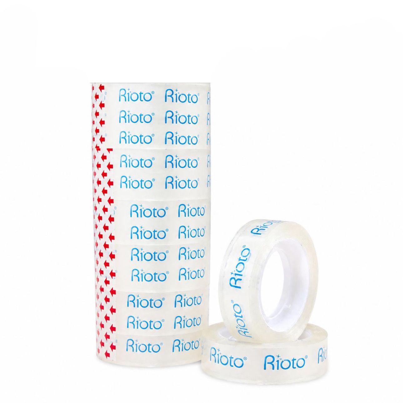 CINTA TUBO TRANSPARENTE 12MM X20MT X12UND RIOTO