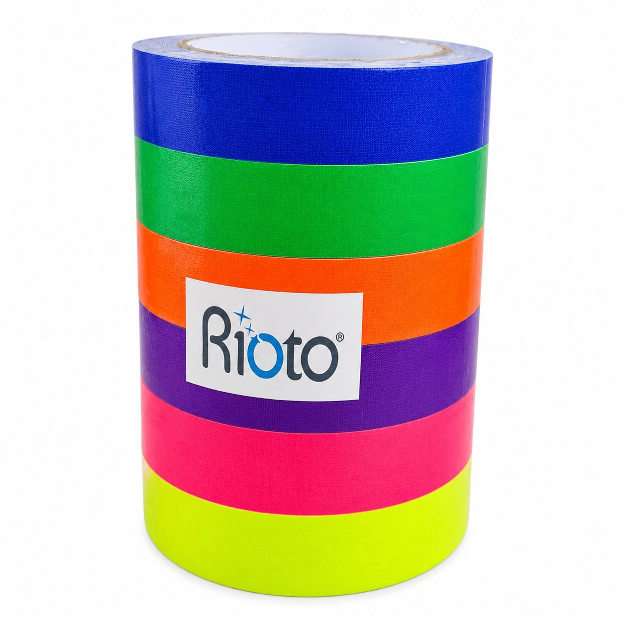 CINTA GAFFER NEON 24MM X 10MT (DISP X 6 UND) RIOTO