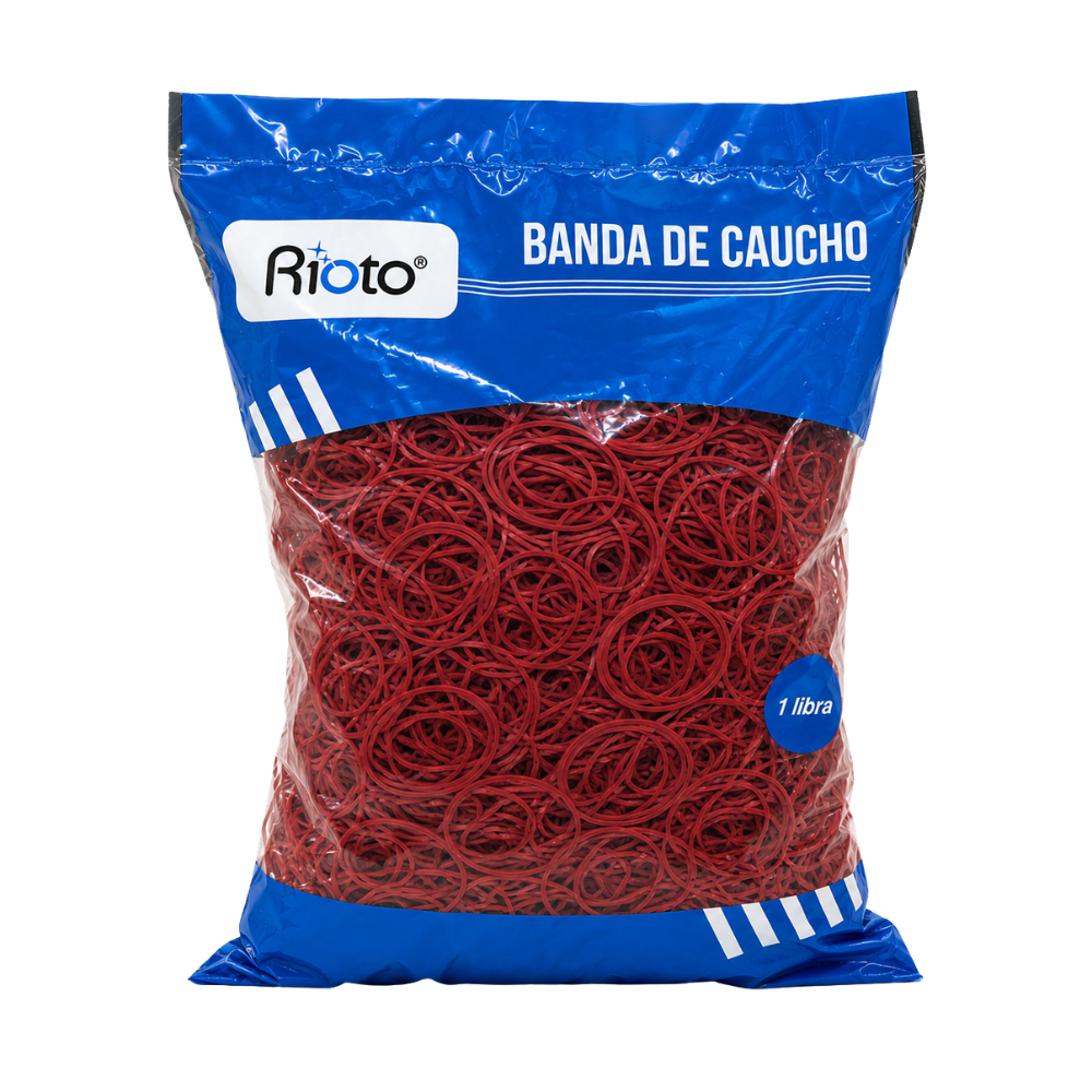 BANDA ELASTICA DE CAUCHO INDUSTRIAL ROJA RIOTO