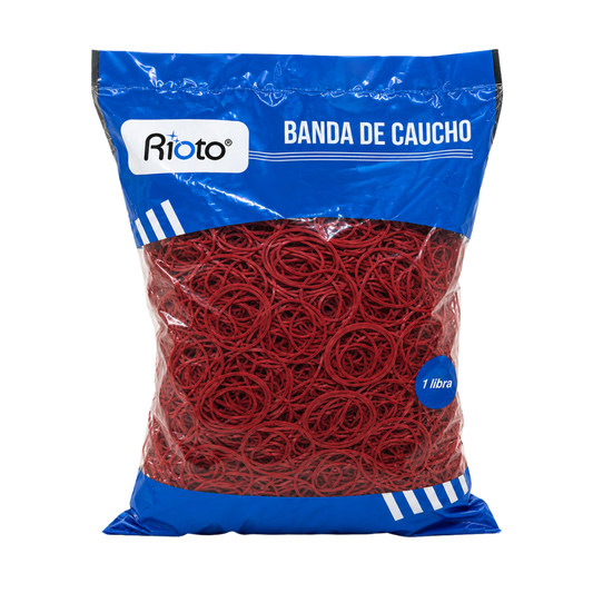 BANDA ELASTICA DE CAUCHO INDUSTRIAL ROJA RIOTO
