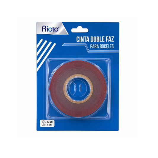 CINTA DOBLE FAZ ESPUMA BOCELES 24MM X 5MT RIOTO