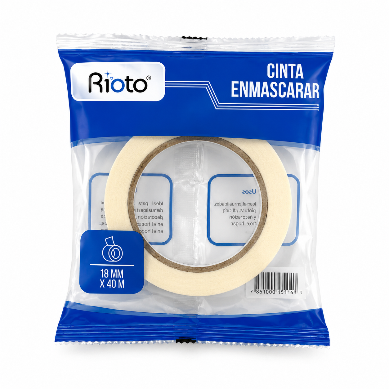 CINTA ENMASCARAR 18MM X 40MT RIOTO