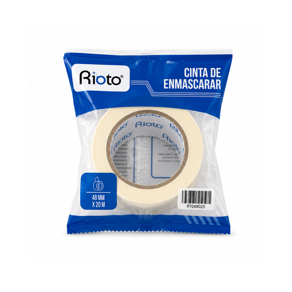 CINTA ENMASCARAR BLANCA 48MM X20MT RIOTO