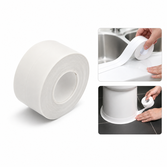 CINTA SELLADO COCINA Y BAÑO BLANCO 36MM X3.2MT RIOTO