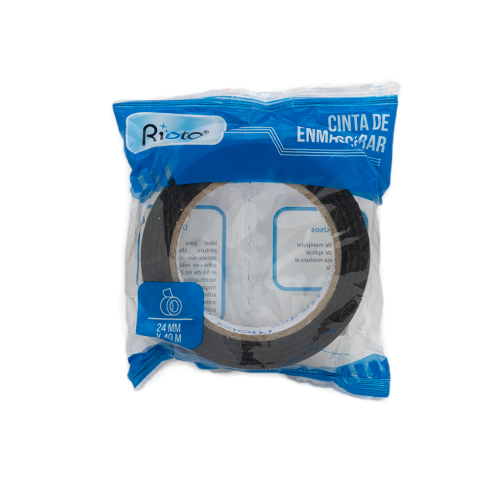 CINTA ENMASCARAR NEGRA 24MM X40MT RIOTO