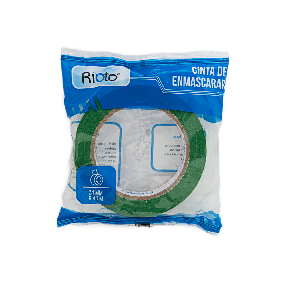 CINTA ENMASCARAR VERDE 24MM X40MT RIOTO