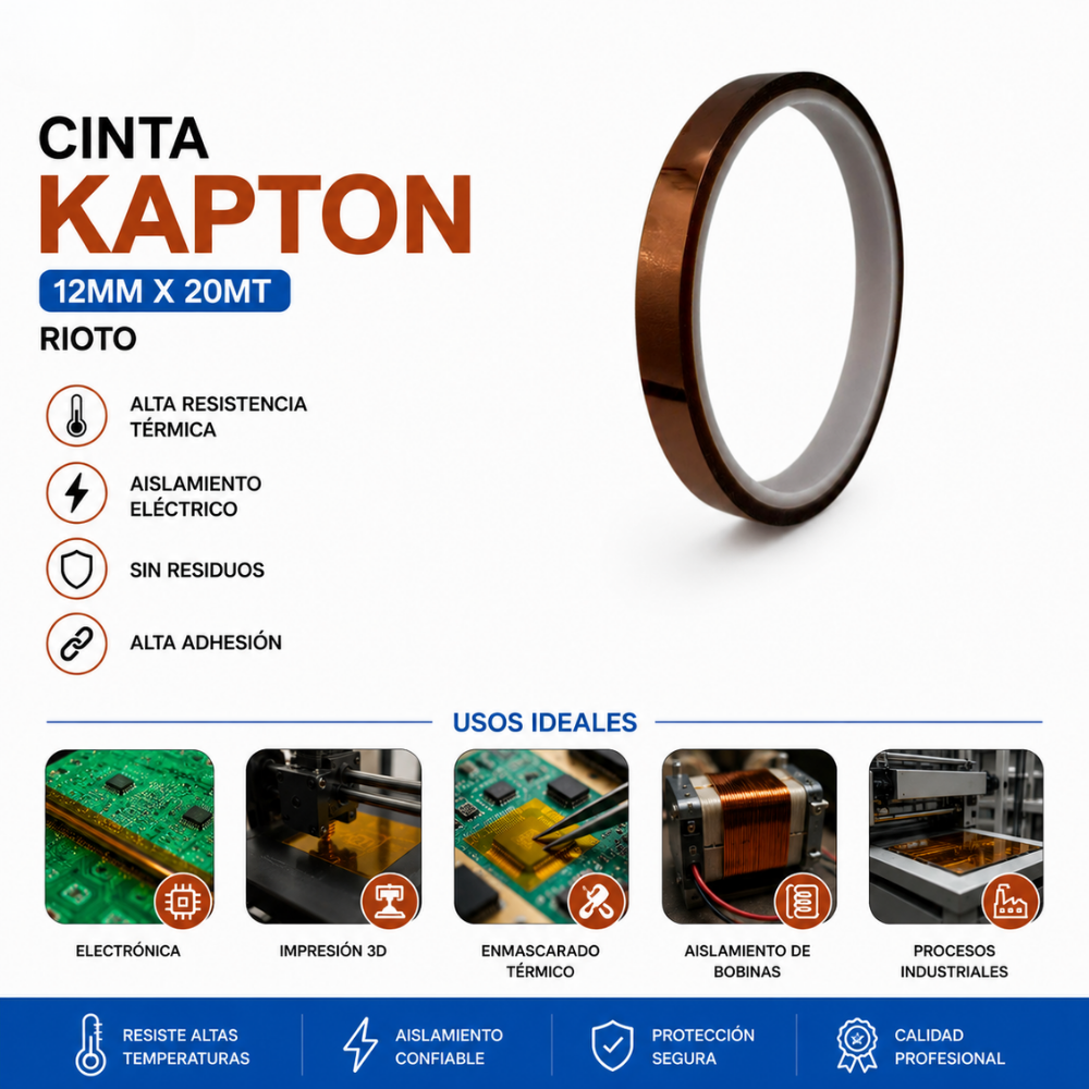 CINTA KAPTON 12MM X 20MT RIOTO