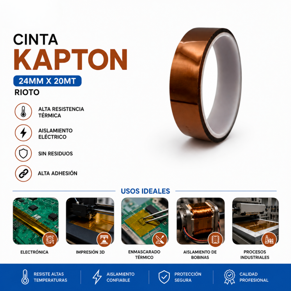 CINTA KAPTON 24MM X 20MT RIOTO