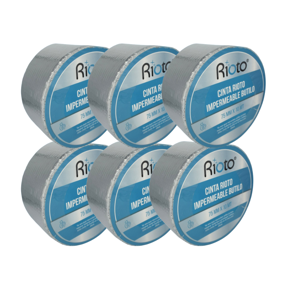 CINTA RIOTO IMPERMEABLE BUTILO 75 MM X 5 MT