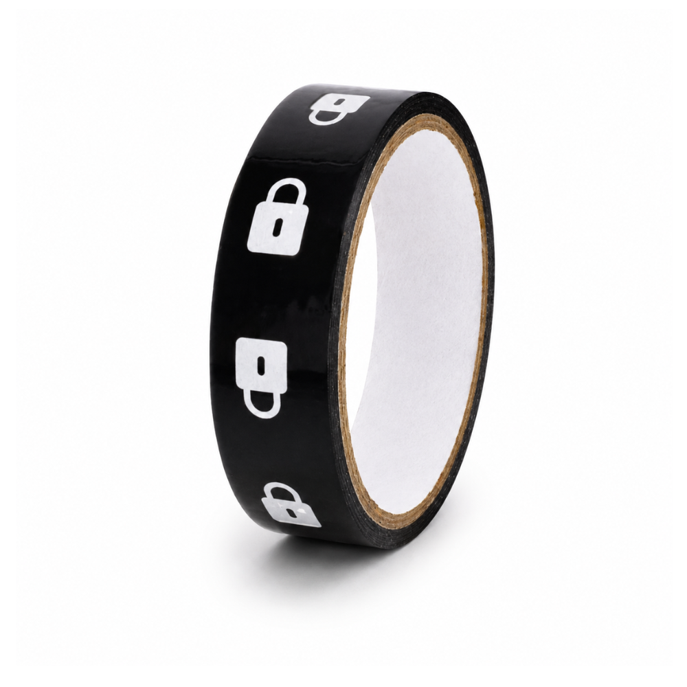 CINTA SEGURIDAD E-COMERCE NEGRA 24MM X20MT RIOTO