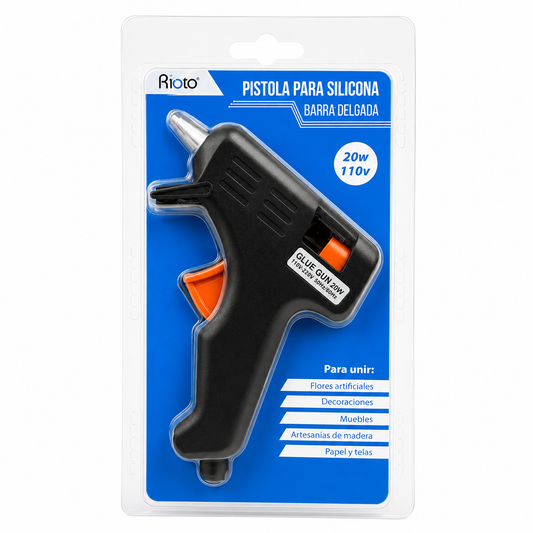 PISTOLA RIOTO PARA SILICONA BARRA DELGADA