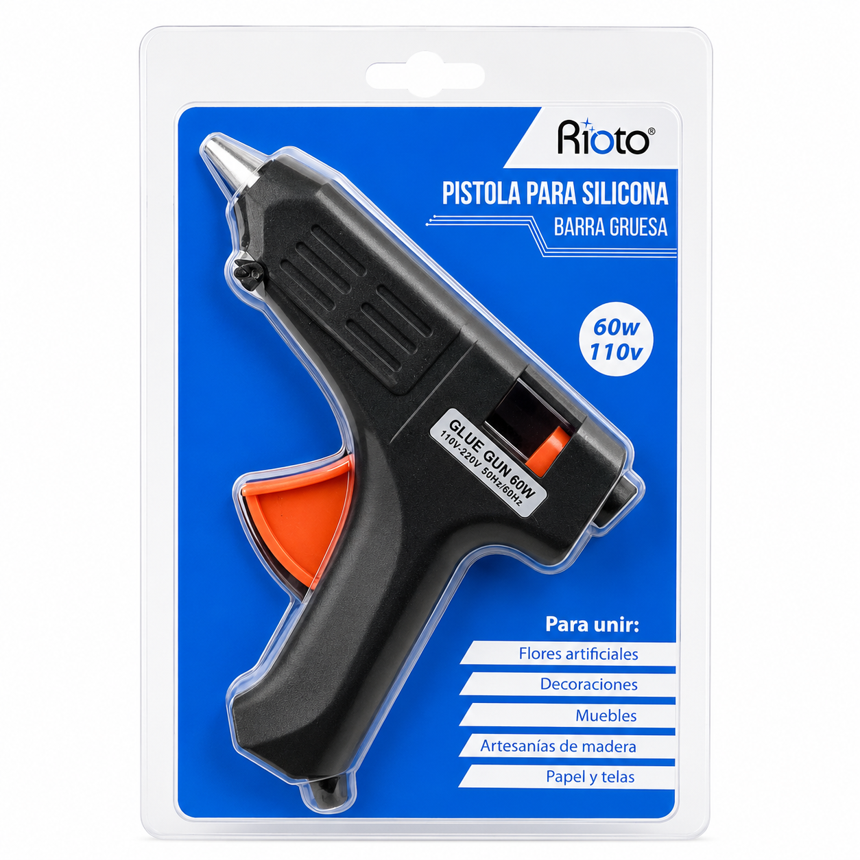 PISTOLA RIOTO PARA SILICONA BARRA GRUESA
