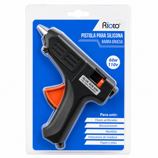 PISTOLA RIOTO PARA SILICONA BARRA GRUESA