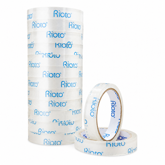 CINTA RIOTO OFICINA TRANSPARENTE 18MM X 40 MT X 12 UND