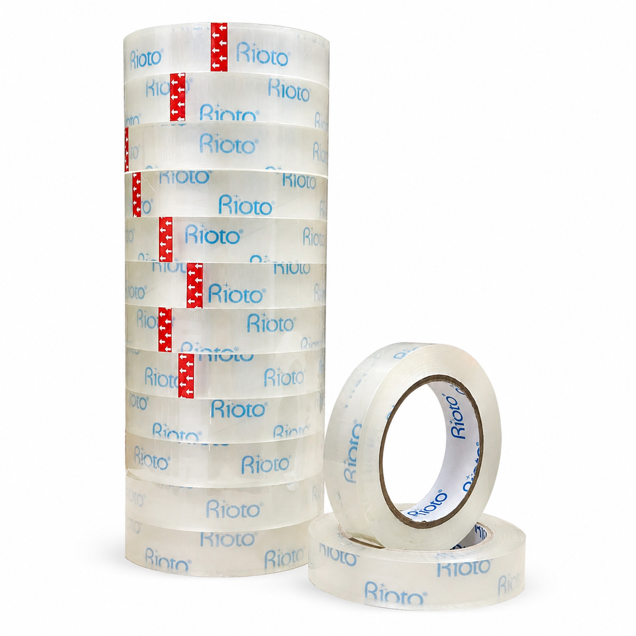 CINTA OFICINA TRANSPARENTE 24MM X100MT X12UND RIOTO