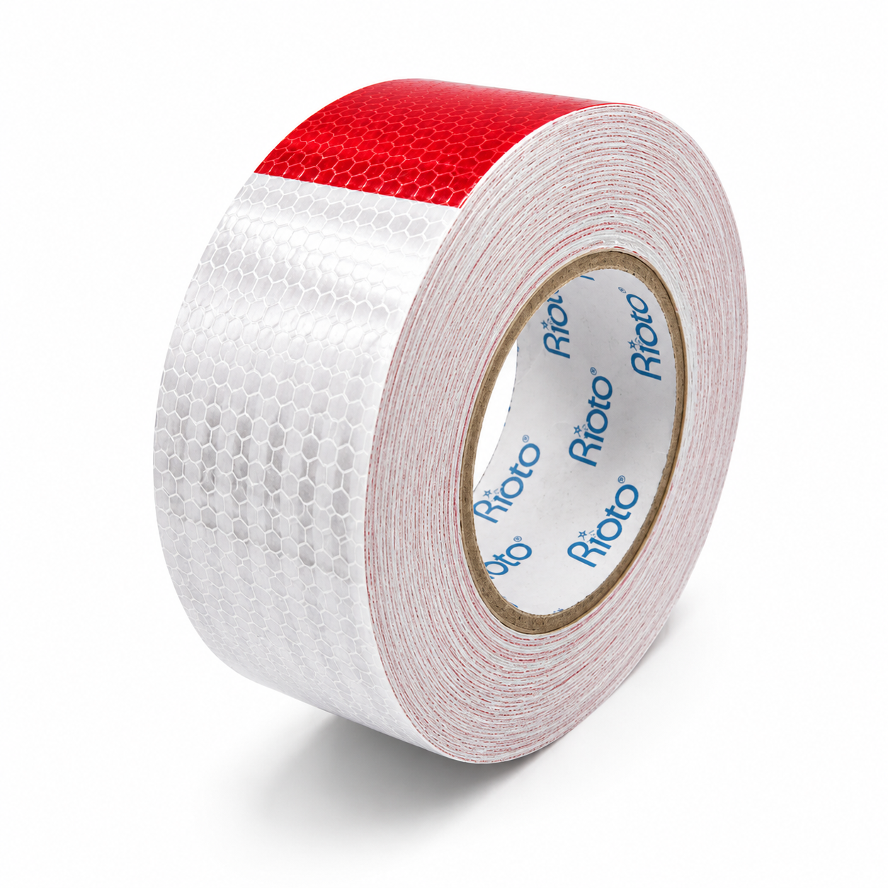 CINTA RIOTO REFLECTIVA ROJA CON BLANCO 48MM X 40