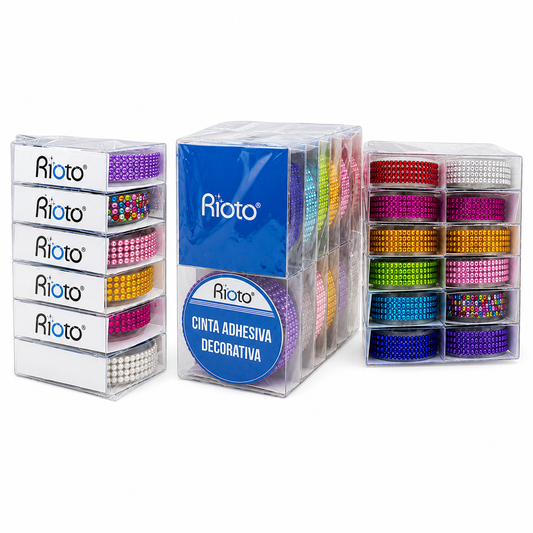 CINTA RIOTO DECORATIVAS  X PACK x12