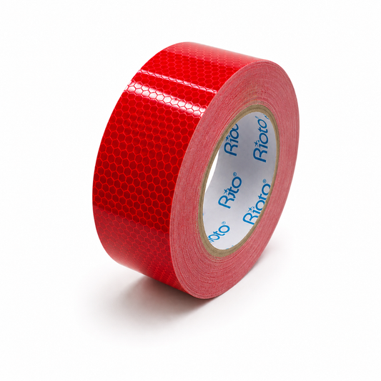 CINTA RIOTO REFLECTIVA ROJA 48MM X 25 MT