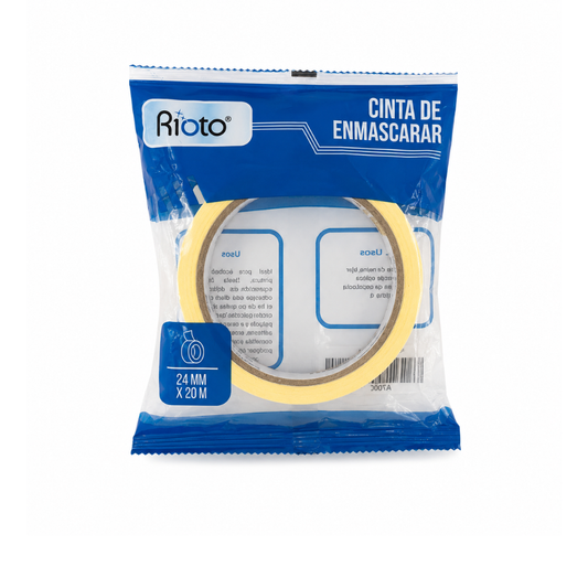 CINTA RIOTO ENMASCARAR AMARILLA 24MM X 20MT