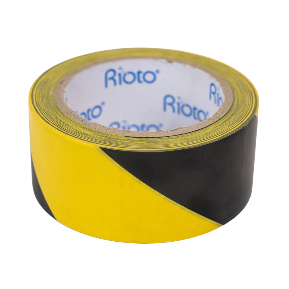 CINTA SEÑALIZACION AMARILLA NEGRA 48MM X30MT RIOTO