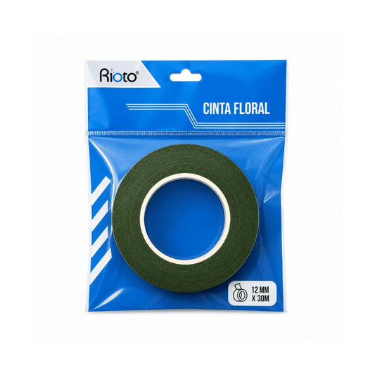 CINTA FLORAL VERDE 12MM X30MT RIOTO