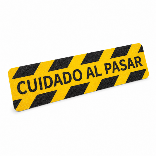 CINTA LAMINA ANTIDESLIZANTE AMARILLA  NEGRO 15CM X 60CM RIOTO