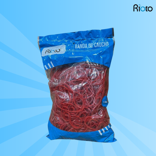 BANDA RIOTO DE CAUCHO ROJA 1 LB