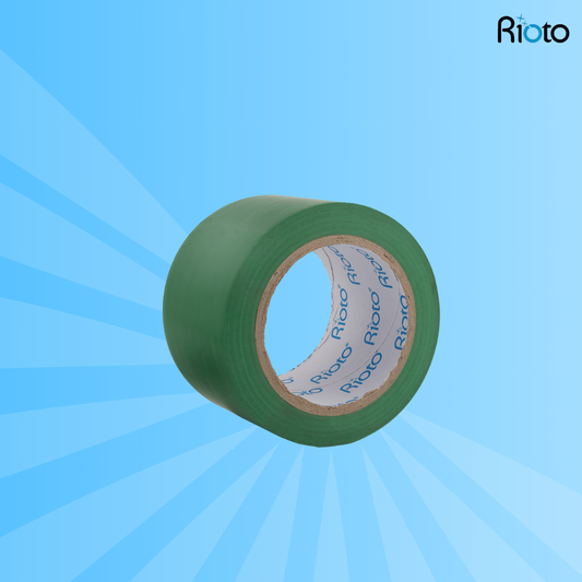 CINTA RIOTO PVC VERDE 72MM X 30MT