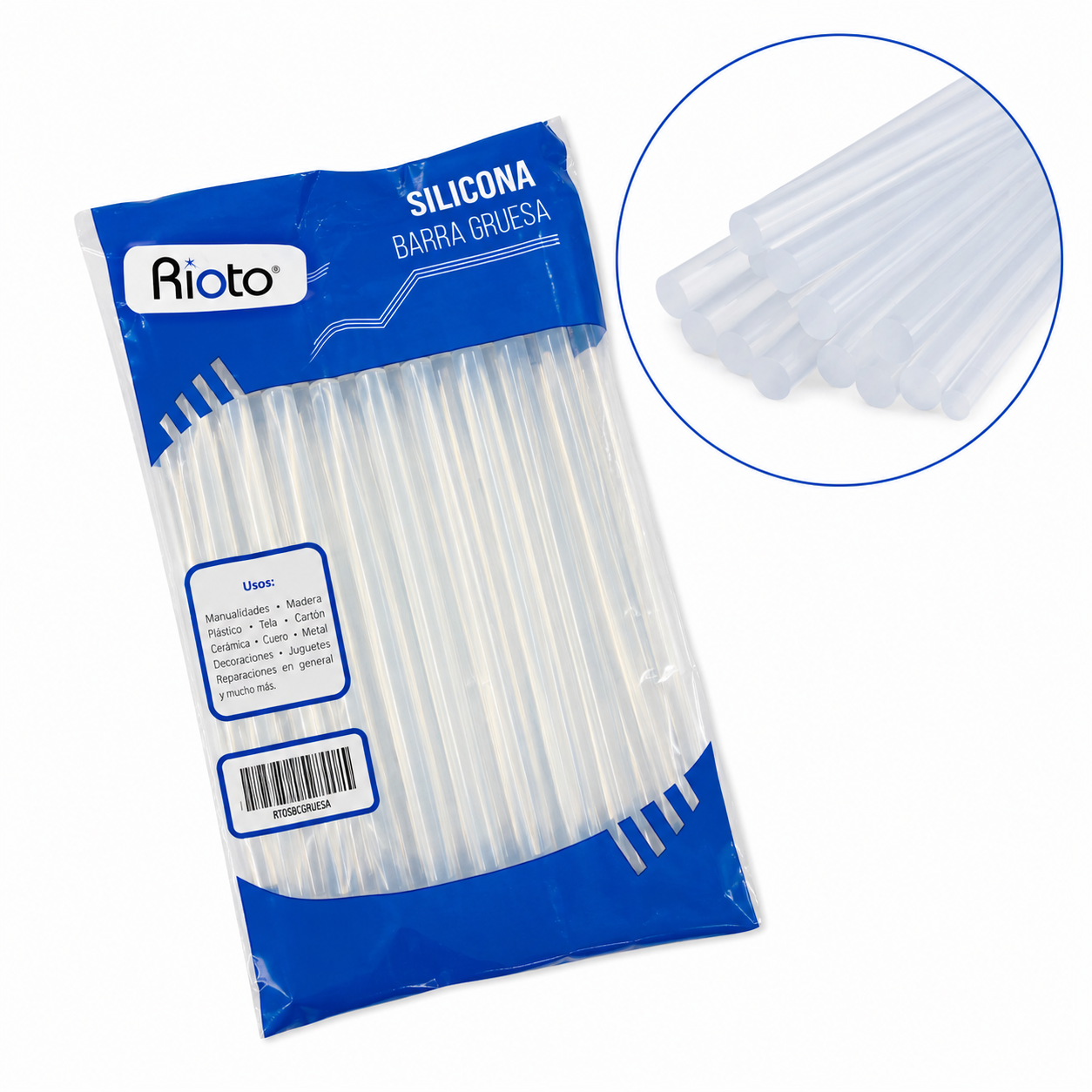SILICONA BARRA RIOTO GRUESA