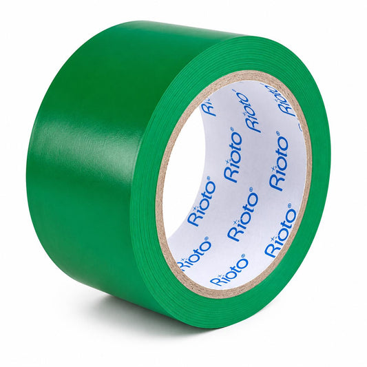 CINTA RIOTO PVC VERDE 72MM X 30MT
